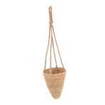 iplusmile Rattan Askılı Bitki Sepeti - Dış/iç Mekan İçin Dokuma Duvar Askılı Saksı - Balkon/veranda İçin Saksı Askısı