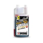 Ipone Samourai Racing 2T Esterli Çilek Kokulu Siyah 1 lt Sentetik Performans Motor Yağı
