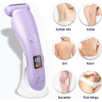 Ipx7 Su Geçirmez 3 In 1 Epilatör Bacak Sırt Yüz Bikini Bölgesi