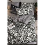 İqon Leopar Premium Cotton 64S Lastikli Çarşaflı Çift Kişilik Nevresim Takımı Siyah