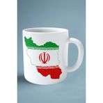 Iran Iranian Bayrak Baskılı Kupa Bardak Çift Taraflı Kişiye Özel Model 1