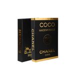 irayhomedecor 2'li Coco & Hermes Siyah Gold Dekoratif Kitap Kutu