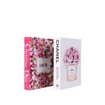 irayhomedecor 2'li Dior Çiçek Parfüm Dekoratif Kitap Kutu