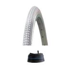 IRC 24 Jant 24x1.3/8 Bisiklet Dış Lastiği Gri + İç Lastik Seti