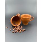 Irear Porcelain 4 Parça 2 Kişilik Savana Espresso Fincanı - Toprak Rengi