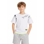 İREM ÇOCUK GİYİM Erkek Çocuk Önü Sırtı Follow Yazı Desenli Likralı Oversize Renk Tişört,Beyaz 7 Yaş