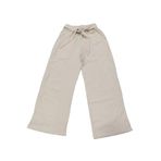 İREM ÇOCUK GİYİM Kız Çocuk Cepli Beli Lastikli Kuşaklı Bol Paça Oversize Aerobin Pantolon,Krem 13-14 Yaş