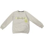 İrem Çocuk Giyim Kız Çocuk Enough Önü Yazı Desenli Sırtı Çiçek Desenli Şardonlu Bej Renk Sweatshirt - 10 - 11 Yaş