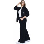 İrem Çocuk Giyim Kız Çocuk Gabardin Kumaş Ceket Pantolon Askılı Badi Siyah Renk Oversize Kalıp Tarz Üçlü Takım - 10 Yaş