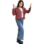 İrem Çocuk Giyim Kız Çocuk Style Yazılı Ceketi Fırfır Detaylı Kiremit Renk Ceket Tişört Kot Pantolon Takımı - 4 Yaş