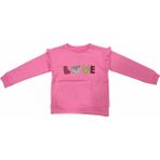 İrem Çocuk Giyim Kız Çocuk Tilki Desenli Oyuncak Aksesuarlı Pembe Renk Sweatshirt - 3 Yaş