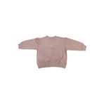 İREM ÇOCUK GİYİM Kız Çocuk Today Yazılı Kendinden Simli Koyu Renk Sweatshirt,Pudra 7 Yaş