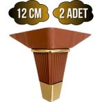 Irem Kahverengi Altın 12CM Plastik Ayak Mobilya Masa ve Dolap Ayağı(Kahverengi ALTIN)(12CM) - 12cm - 2 ADET