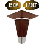 Irem Kahverengi Krom 15CM Plastik Ayak Mobilya Masa ve Dolap Ayağı(Kahverengi KROM)(15CM) - 15cm - 1 ADET