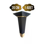 Irem Siyah Altın 20Cm Plastik Ayak Mobilya Masa Ve Dolap Ayağı(20Cm)(Siyah - Altın) Siyah 20Cm 20Cm - 1 Adet