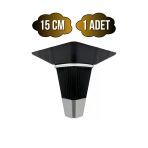 İrem Siyah Krom 15Cm Plastik Ayak Mobilya Masa Ve Dolap Ayağı(Siyah Krom)(15Cm) Siyah 15Cm 15Cm - 1 Adet