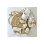 irembaby Anne Bebek Lohusa Seti Hasırlı Lohusa Tacı Terlik Bebek Ayakkabısı Ve Bebek Saç Bandı Lohusa Takımı