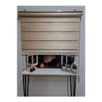 İremKaraHome Bambu Raks Koyu Krem Zebra Perde