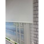 İREMKARAHOME Çift Mekanizmalı Tül ve Stor Perde - Model 9 - Beyaz - 140 x 260 cm