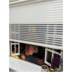 İREMKARAHOME Çizgili Çift Mekanizmalı Tül ve Stor Perde - Model 1 - Beyaz - 120 x 200 cm