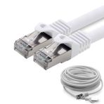 Irenis 1 Metre Cat7 Kablo S/Ftp Lszh Ethernet Network Lan Ağ Kablosu Beyaz