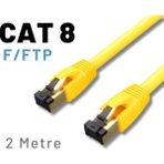 Irenıs 2 Metre Cat8 Kablo F/ftp Lszh Ethernet Network Lan Ağ Kablosu,sarı