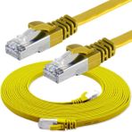 IRENIS 3 Metre CAT7 Kablo Yassı FTP Ethernet Network LAN Ağ Kablosu Sarı
