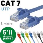 IRENIS 5 adet 5 metre CAT7 Kablo Ethernet Network İnternet LAN Kablosu