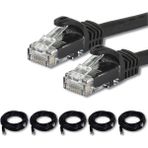 IRENIS 5 Adet Irenıs Cat7 Kablo Ethernet Network Internet Lan Kablosu - Siyah - 25 cm