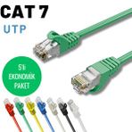 IRENIS 5 Adet Irenıs Cat7 Kablo Ethernet Network Internet Lan Kablosu - Yeşil - 25 cm