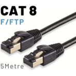 Irenis 5 Metre Cat8 Kablo F/Ftp Lszh Ethernet Network Lan Ağ Kablosu Siyah