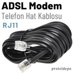 IRENIS 6 Metre ADSL VDSL Modem ve RJ 11 Telefon Hat Bağlantı Kablosu RJ11-1000