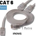 Irenıs Cat6 Kablo Yassi Ethernet Network Lan Ag Internet Kablosu 1 Metre Gri