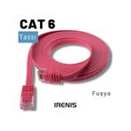 Irenis CAT6 Kablo Yassı Ethernet Network Lan Ağ İnternet Kablosu 50 CM Fuşya