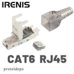 Irenis Cat6 Rj45 Aletsiz Montaj Tipi Konnektör, Cat6, Cat6a Kablo Uyumlu
