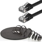 IRENIS CAT6 Yassı Ethernet (Network, LAN) Kablosu Siyah 5 metre