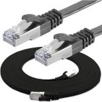 IRENIS CAT7 Siyah 3 mt Yassı FTP 5 Adet Network Ethernet Kablosu