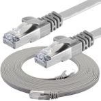 IRENIS CAT7 Yassı FTP Gri 50 cm Ethernet Network Lan İnternet Kablosu