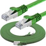 IRENIS CAT7 Yeşil 2 mt Yassı FTP 5 Adet Ethernet Network Lan İnternet Kablosu
