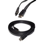 IRENIS HDMI Kablo - Yassı 4K HDMI Kablosu (4K 60Hz, HDMI 2.0) 1 Metre