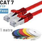IRENIS IRENIS 1 Metre CAT7 Kablo Yassı FTP Ethernet Network LAN Ağ Kablosu (kırmızı)