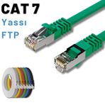 IRENIS IRENIS 2 Metre CAT7 Kablo Yassı FTP Ethernet Network LAN Ağ Kablosu (yeşil)