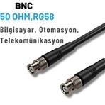 IRENIS Irenis Bnc Kablo 50 Ohm Bilgisayar, Otomasyon, Telekom, Rg58 Siyah