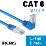 IRENIS Irenis Cat6 S/ftp Dirsek Kablo, 5 Metre Mavi