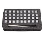 Irfora 36 ADET Alfabe Harf Numarası Damga Seti Deri Damgalama Aracı Yumruk Pulları Tırtıllı kaymaz Saplı Çelik Yumruk Araçları Leathercraft DIY Alfabe AZ Numarası 0-9 3.5mm