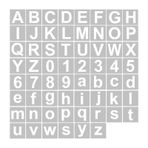 Irfora 62pcs 3 İnç Harf ve Sayı Şablonları Yeniden Kullanılabilir Yıkanabilir Alfabe Şablonları Ahşap Kumaş Dar Kapı Dekoru Ev Tabelası Üzerine Boyama için Çevre Dostu PET Sanat Zanaat Şablonları