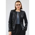 Irina Kadın Siyah Deri Ceket 24WGE52251M - L
