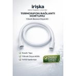 irişka Elektrikli Şofben Hortumu 1,5 mt Plastik - Beyaz