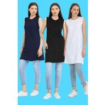 IRK City Angel Tesettür 3 Al 2 Öde 4 Al 3 Öde 5 Al 4 Öde Sıfır Kol Bisiklet Yaka Kurtarıcı İçlik Kadın Tunik