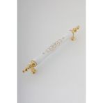 Irk Metal Deyhome Altın Taç Porselen Model Kulp Mobilya Mutfak Çekmece Kapak Kulbu - 1 Adet - 128mm
